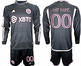 Men's Inter Miami CF Custom 2023-24 Black Away Soccer Jersey Suit